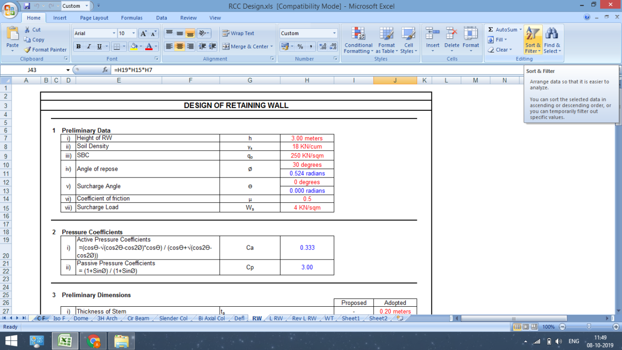 RCC DESIGN EXCEL DOWNLOAD FREE