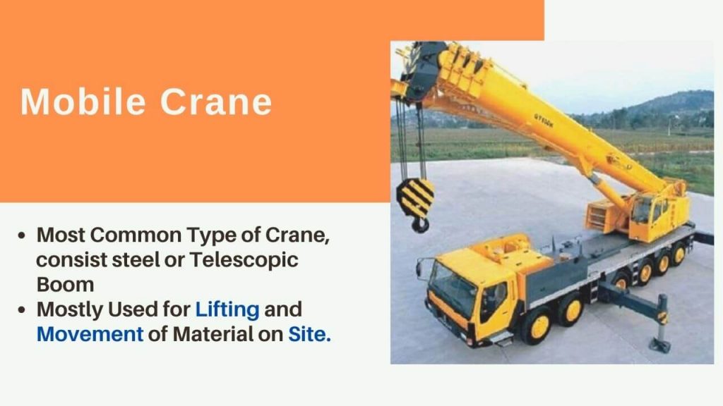 mobile crane used in construction