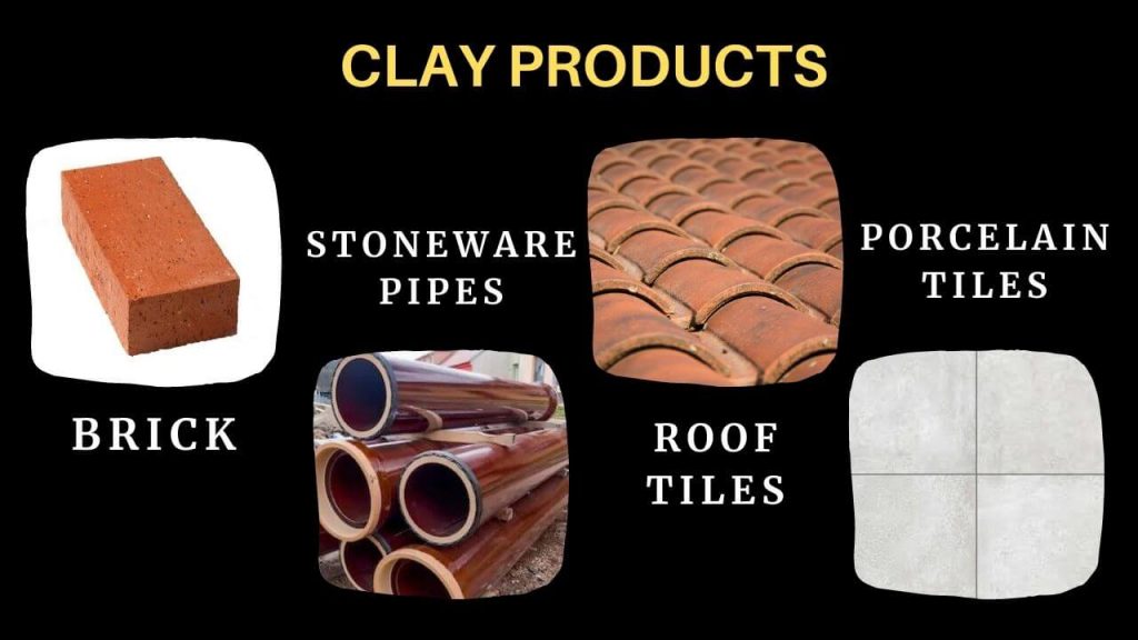 clay products as a types of building materials